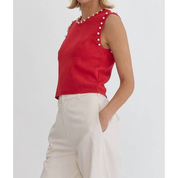 NEW ENTRO take me tank top in red - Picture 2 of 4